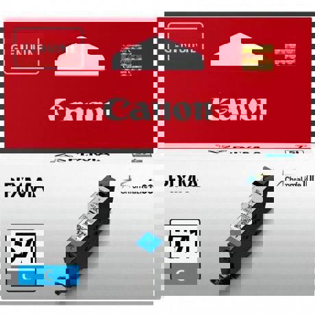 Cartus cerneala Canon CLI-571C, cyan, capacitate 7ml, pentru Canon Pixma MG6850/MG6851, Canon Pixma MG5750/MG5751, Canon Pixma MG7750/MG7751/MG7752.