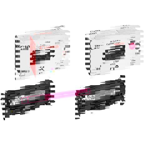  Toner Canon CRG718M, magenta, capacitate 2900 pagini