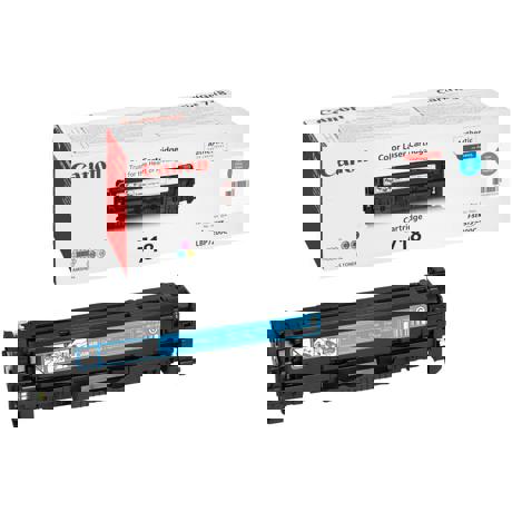  Toner Canon CRG718C, cyan, capacitate 2900 pagini