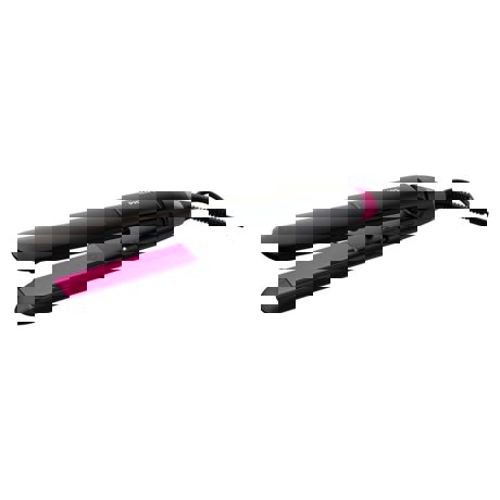 Placă de îndreptat părul Philips StraightCare Essential BHS375/00, Tehnologie ThermoProtect, Plăci ceramice cu cheratină, 2 setări temperatură, Funcţie de blocare plăci, Negru