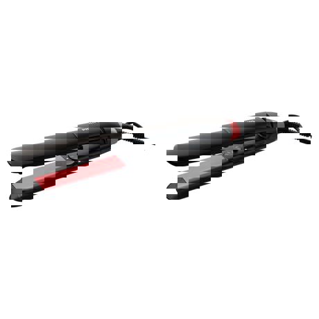 Placă de îndreptat părul Philips StraightCare Essential BHS376/00, Tehnologie ThermoProtect, Plăci ceramice cu cheratină, 6 setări temperatură, Funcţie de blocare plăci, Oprire automată, Negru