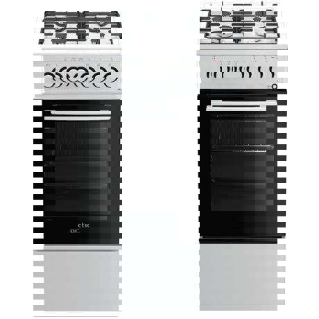 Aragaz mixt Arctic ACM5611DTL, 4 arzatoare gaz, Cuptor electric, 50x60 cm, Alb
