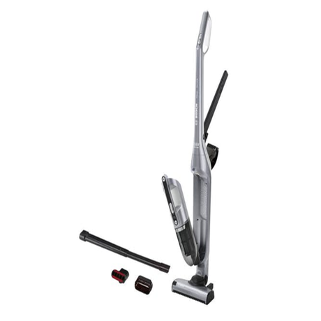 Aspirator vertical Bosch Flexxo BCH3P210, 21.6V, 2 trepte de putere, Autonomie 50 min. (max.), Sistem RobustAir, Filtru lavabil, Argintiu