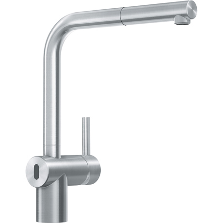 Baterie Franke Atlas Neo S, Extractibil, Monocomanda, Pipa rotativa, Inox 115.0625.523