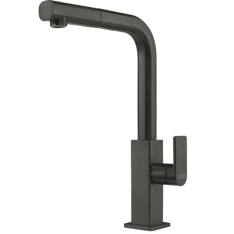 Baterie Franke Mythos, Extractibil, Monocomanda, Pipa rotativa, Industrial Black 115.0550.442