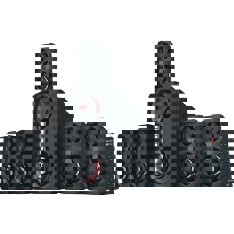 Boxe Serioux SRXS-51105W SoundRise, 5.1, 105W RMS, Subwoofer, Bluetooth, USB, AUX, SD, Radio FM, Negru, 