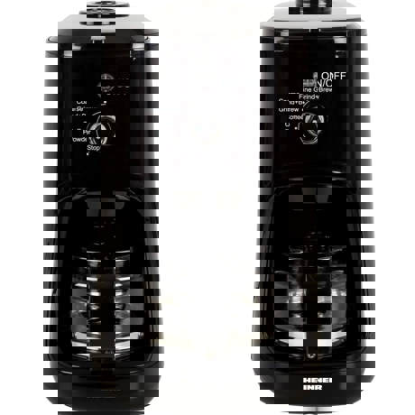 Cafetiera Heinner HCM-900RBK, 900W, 0.6L, Rasnita incorporata, Negru