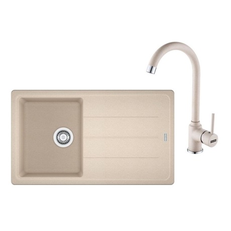 Pachet Franke 114.0633.753, Chiuveta fragranite BFG 611-86, 860x500mm, 1 cuva + Baterie Pola, Avena