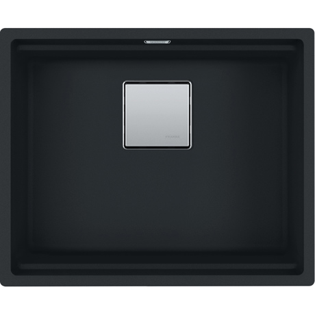 Chiuveta Franke Kubus 2 KNG 110-52, Fragranite, 56x46 cm, 1 cuva, Negru mat 125.0630.924
