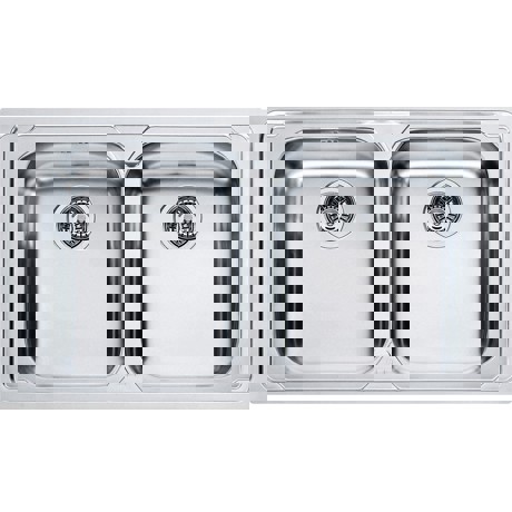 Chiuveta Franke Logica Line 101.0021.625 LLX 620, 790 x 500mm (margine slim), 2 cuve, Inox satinat