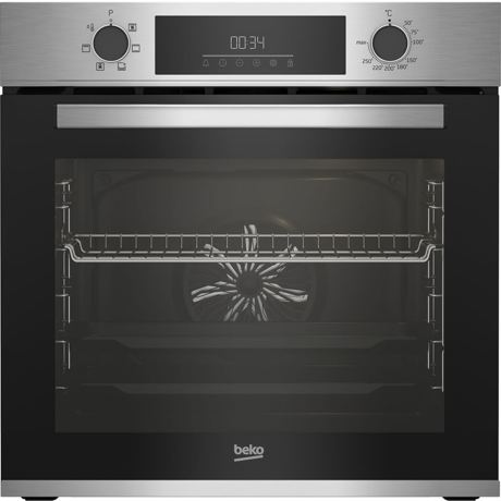 Cuptor incorporabil Beko BBIE12300XD, 72 L, 6 functii de gatire, Grill, SteamShine® Cleaning, Display LED, Control butoane, Inox