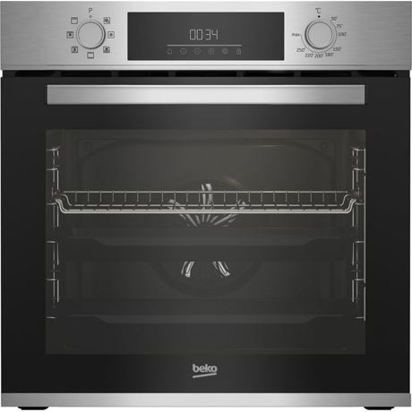Cuptor incorporabil Beko BBIM12300XM, 72 L, 8 functii de gatire, Grill, Autocuratare catalitica, Control mecanic, Inox