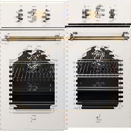 Cuptor incorporabil Electrolux EOA5220AOV, Electric, 72 l, 9 functii, Timer analogic, Retro Bej/Auriu