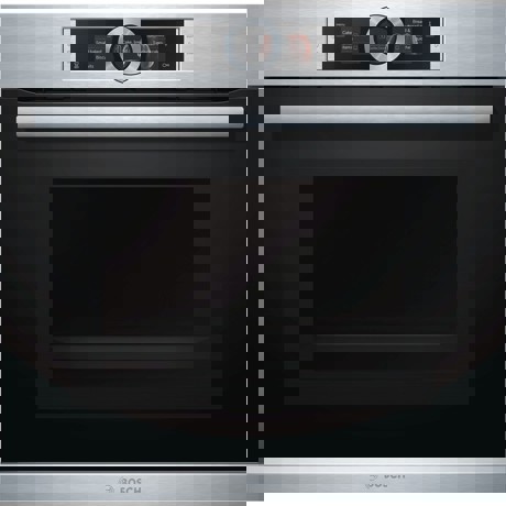 Cuptor incorporabil Bosch HMG6764S1, Microunde, 67 l, 12 functii, Pirolitic, Inox