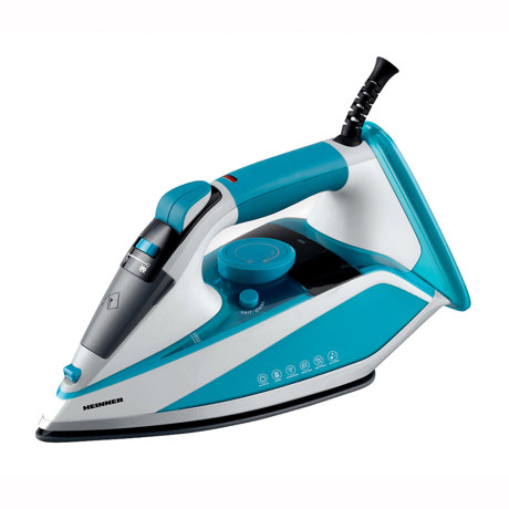 Fier de calcat Heinner Emerald Steam HSI-2400LGR, 2400W, 0,35 L, Talpa ceramica, Auto-curatare, Functie anti-calcar, Oprire automata, Verde