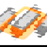 HDD extern Lacie, Mini, 4TB, 2.5", USB3.0, Protectie la socuri si apa, Argintiu/portocaliu