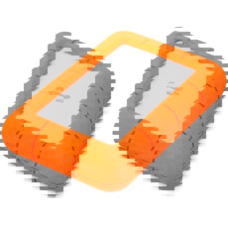 HDD extern Lacie, Mini, 4TB, 2.5", USB3.0, Protectie la socuri si apa, Argintiu/portocaliu