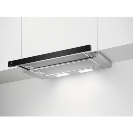 Hota telescopica Electrolux LFP326AB, 410 m3/h (capacitate maxima extractie), 3 viteze, Filtru aluminiu, 60 cm, Negru