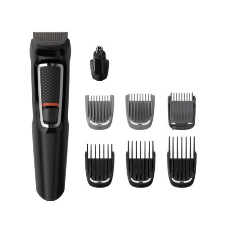 Kit de ingrijire Face&Head 8 in 1 Philips Multigroom MG3730/15, Fara fir, 60 min., Negru