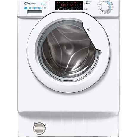 Masina de spalat rufe incorporabila cu uscator Candy CBDO485TWME/1-S, 8 kg/5 kg, 1400 rpm, 16 programe, Wi-Fi, Alb