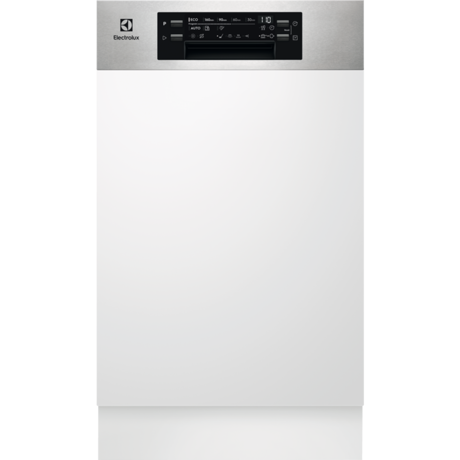 Masina de spalat vase partial incorporabila Electrolux EES42210IX, 9 seturi, AirDry, Latime 45 cm, 8 programe, Motor Inverter, Inox