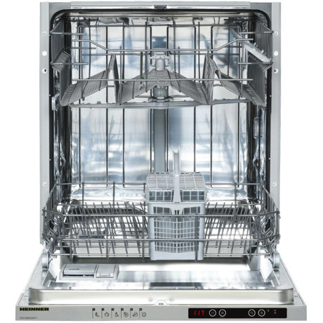 Masina de spalat vase Heinner HDW-BI6006IE++, Total incorporabila, 12 seturi, 6 programe, Control electronic, Incarcare la jumatate, 60 cm
