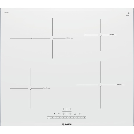 Plita incorporabila Bosch PIF672FB1E, Inductie, 4 zone, 60 cm, Alb