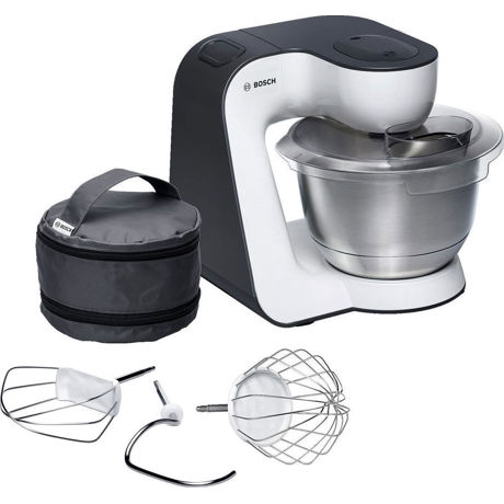 Robot de bucatarie Bosch StartLine MUM54A00, 900 W, Bol inox 3.9 l, 7 viteze+Pulse, Alb/Gri