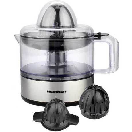 Storcator citrice Heinner Limme C300SS, 500 ml, Doua conuri, Filtru dublu, Decoratii inox