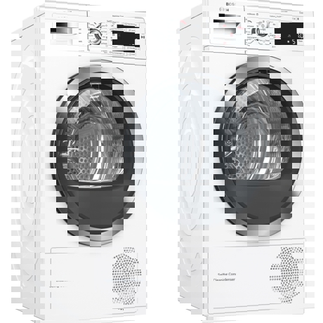 Uscator de rufe Bosch WTW85551BY, 9 Kg, Condensare cu pompa de caldura, LCD, Alb