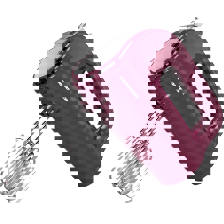 Mixer de mana Heinner Charm HM-350BGL, 350W, 5 viteze, Turbo, Inox/Burgundy