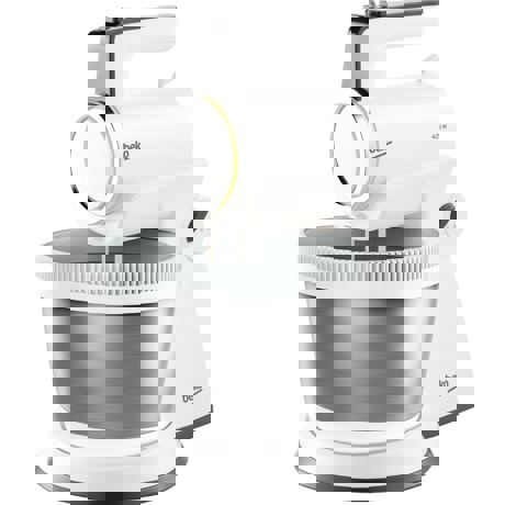 Mixer cu bol Beko Foodster HMM7424W, 425 W, Bol inox 3 L, 4 viteze+Turbo, Alb