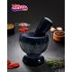 MOJAR CU PISTIL DIN MARMURA, DIA 9.5 CM, NEGRU, VANORA HOME