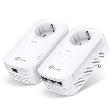 TP-Link Kit Gigabit Powerline Passthrough cu 3 Porturi AV1300, TL- PA8033P KIT, Standarde si Protocoale:  HomePlug AV1.1, HomePlug AV2.0,IEEE 1901,IEEE 802.3,IEEE 802.3x, IEEE 802.3u, IEEE 802.3ab, Interfata: 3 x 10/100/1000 RJ45, 1 x priza alimentare, Consum: Max 5.5W, Dimensiuni: 131 x 71x 42 mm