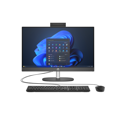 All-in-One HP ProOne 240 G10  23.8 inch Non-Touch IPS FHD (1920x1080) Anti-Glare LED UWVA 250 nits, Intel Core Ultra 7 155U 12-Core (2.1GHz, up to 4.8GHz, 12MB), video Integrat Intel Iris Xe Graphics, RAM 16GB DDR5 5600MHz (1x16GB), SSD 512GB M.2 2280 PCle NVMe, No ODD, LAN 10/100/1000, Realtek