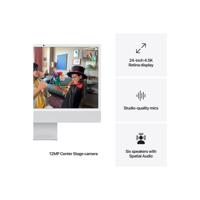Apple iMAC 24" Retina 4.5k/ Apple M4 (CPU 8-core, GPU 8-core, NeuralEngine 16-core)/16GB/512GB - Silver - INT KB (2024)  (cto from  MWUC3RO/A)