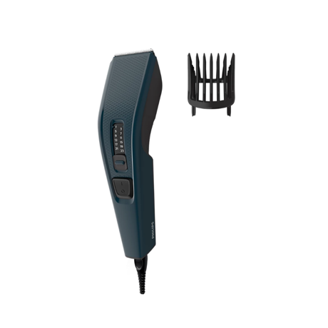 Aparat de tuns Philips Seria 3000 HC3505/15, 13 setari de lungime, utilizare cu fir, lame din otel inoxidabil, Albastru