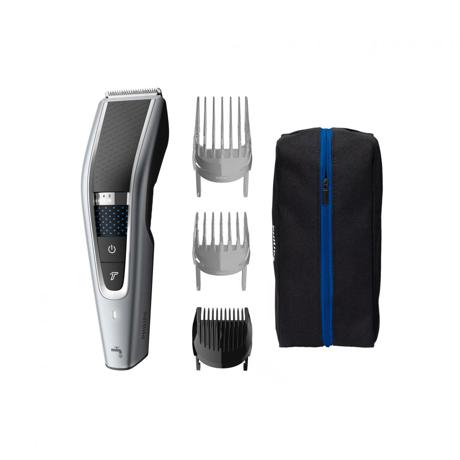 Aparat de tuns PHILIPS Hairclipper Seria 5000 HC5630/15, Acumulator, 90 min autonomie, Argintiu, L x A x I (mm) 69x193x224