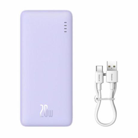 Baterie externa Baseus Airpow, 10000mAh, 20W, 1 x USB; 1 x USB Type-C ,total 3A, violet