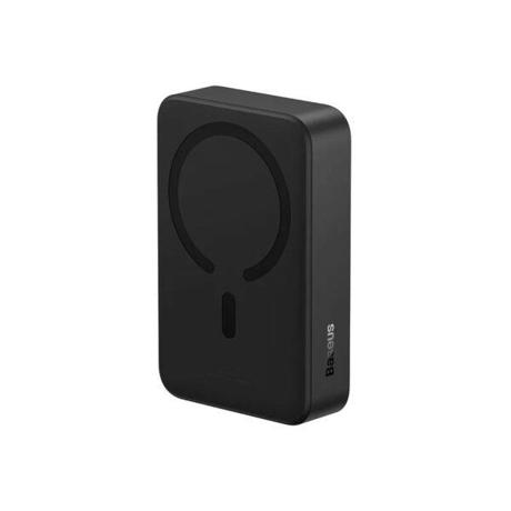 Baterie externa Baseus Magnetic Mini, incarcare wireless, capacitate 30.000 mAh, 2 porturi iesire USB-C, voltaj iesire 20 V, amperaj 3 A, negru