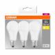3 Becuri LED Osram Base Classic A, E27, 13W (100W), 1521 lm,lumina calda (2700K)