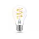 Bec LED RGB inteligent WiZ Connected Filament Clear A60, Wi-Fi, E27, 6.3W (40W), 470 lm, lumina alba si color (2200-6500K), compatibil Google Assistant/Alexa/Siri