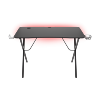 Birou gaming Genesis Holm 200, material MDF, greutate maxima suportata 55kg, 3 x porturi USB 3.0, iluminare RGB, management cabluri, ,negru