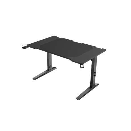 Birou gaming Genesis Holm Modular 120, material metal MDF, reglabil pe inaltime 70 - 90 cm, iluminare RGB, management cabluri, negru