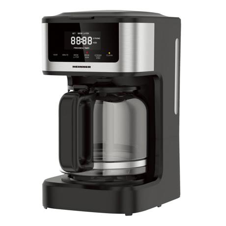 Cafetiera digitala Heinner HCM-DD900BKSS, Putere 900 W, 1.8 L, Display, Touch Control, Tarie cafea ajustabila, Cantitate cafea ajustabila (2-12 cesti), Mentinere la cald, Antipicurare, Autocuratare, Negru