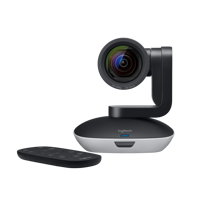 Camera web Logitech PTZ Pro 2, Full HD 1080p 30fps, raza de acțiune IR 8,5 m, câmp de vizualizare: diagonală: 90°, horizontală: 82,1° verticală: 52,2, negru