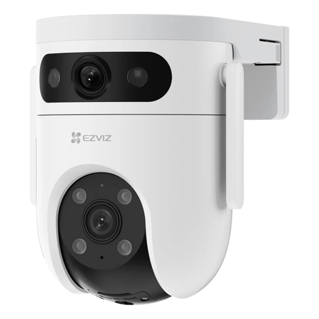 Camera de supraveghere EZVIZ H9C Dual WI-FI Rezolutie video: 2304 × 1296 Lentila fixa: 2.8mm Unghi de vizualizare: orizontal: 108°, vertical: 56°, diagonal 130° Distanta iluminator IR: 30 m Compresie video: H.265 / H.264 Detectarea formei umane alimentate de AI / detectarea formelor alimentate de AI