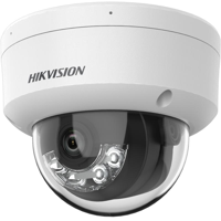 Camera de supraveghere IP Dome 4MP Smart Hybrid Light Hikvision DS-2CD1143G2-LIUF(2.8MM), lentila fixa 2.8mm, iluminare min: Color: 0.005 Lux @ (F1.6, AGC ON),B/W: 0 Lux cu IR 30m, microfon incorporat, slot card de memorie: microSD/microSDHC/microSDXC pan la 512GB, alarma la evenimente: motion
