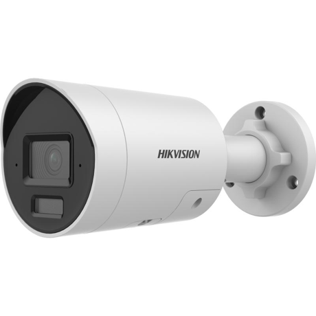 Camera de supraveghere IP Bullet 8MP Hikvision DS-2CD2083G2- LI2U/SL(2.8MM), lentila fixa 2.8mm, iluminare min: Color: 0.005 Lux @ (F1.6, AGC ON),0 Lux cu lumina alba: 40m, IR 40m, microfon incorporat, difuzor incorporat, slot card de memorie: microSD/microSDHC/microSDXC maxim 512GB, alarma la