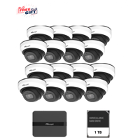 Kit supraveghere video Milesight 16 camere Dome MS-C2973-PD + 1 NVR  MS- N5016-PE